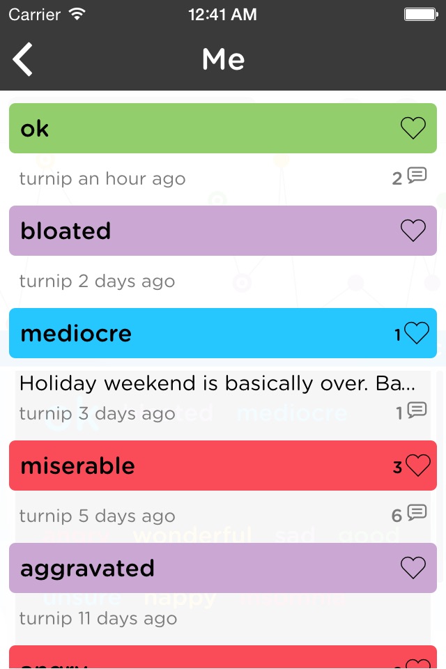 Moodtrack Social Diary screenshot 2