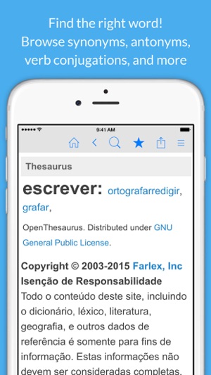 Portuguese Dictionary & Thesaurus +English Trans(圖3)-速報App