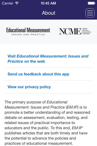 Educational Measurement: Issues and Practice screenshot 2
