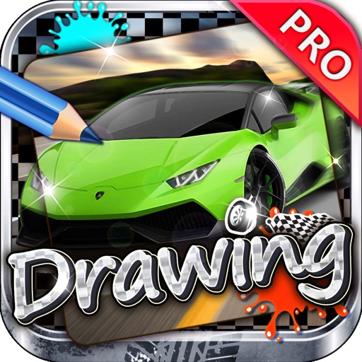 Drawing Desk & Paint Coloring Book Pro Super Cars icon