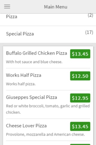 Giuseppe's Pizzeria screenshot 3