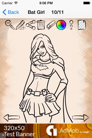 Draw And Paint Female Superheroes screenshot 4