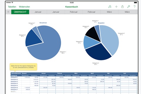 Kassenbuch 2016 für Numbers screenshot 3