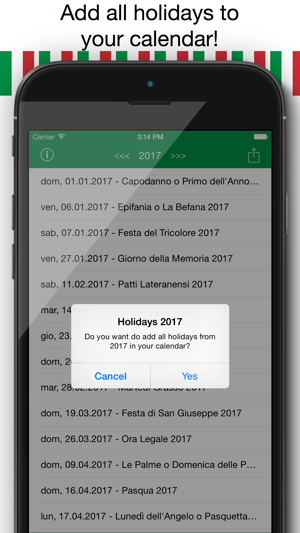 Festività Calendario Italia 2016 - Festa nazionale e giorno (圖2)-速報App