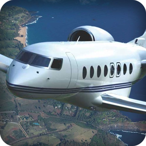Perfect airplane flight simulation 3d Free Icon