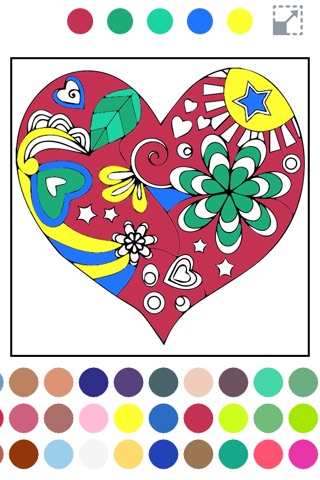 Interactive touch Coloring Book for Valentine's Day - Paint Studio for Adults and Love Couples All Free Pictures screenshot 2