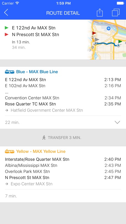 ezRide Portland TriMet - Transit Directions for Bus, Train and Light Rail including Offline Planner screenshot-3