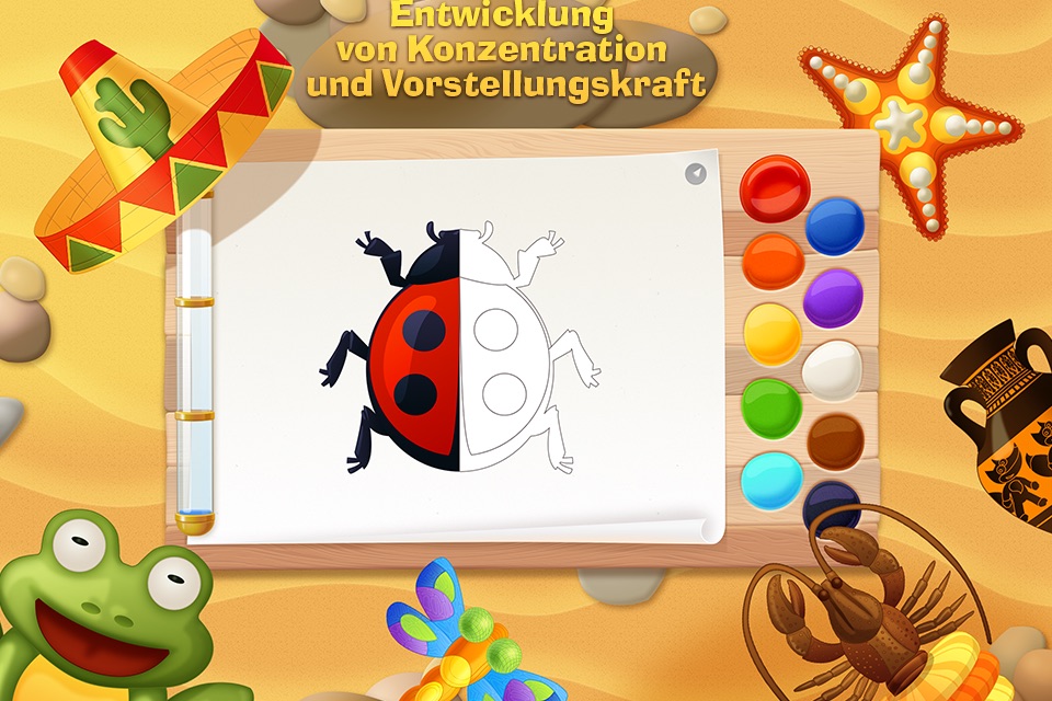 Tim the Fox - Paint - free preschool coloring game screenshot 4