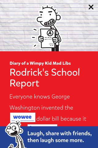 Diary of a Wimpy Kid Mad Libs screenshot 3