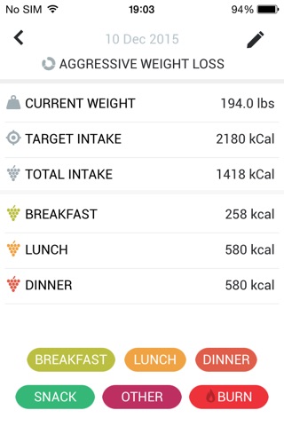 Evolve Diet screenshot 2