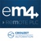 em4 remote app is the ultimate way to control and monitor your em4 remote PLC from your smartphone