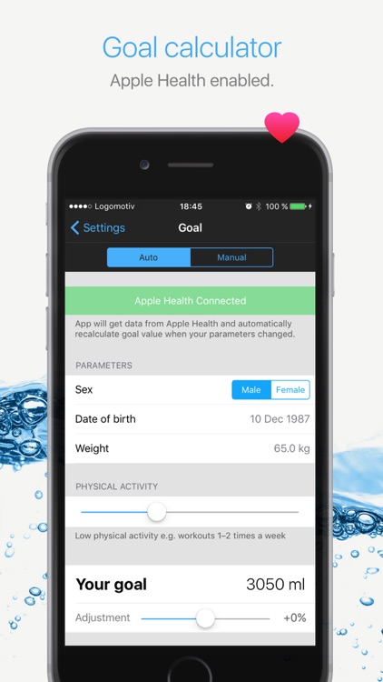 Watercheck – smart water balance tracker!
