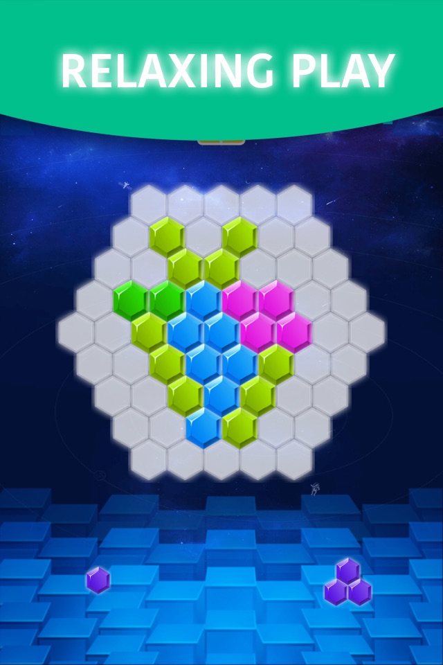 Hexagon Block - Tetra Puzzle Game Free screenshot 3