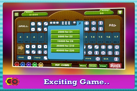 Sic Bo Dragon Dice Casino - Las Vegas Free Dice screenshot 4