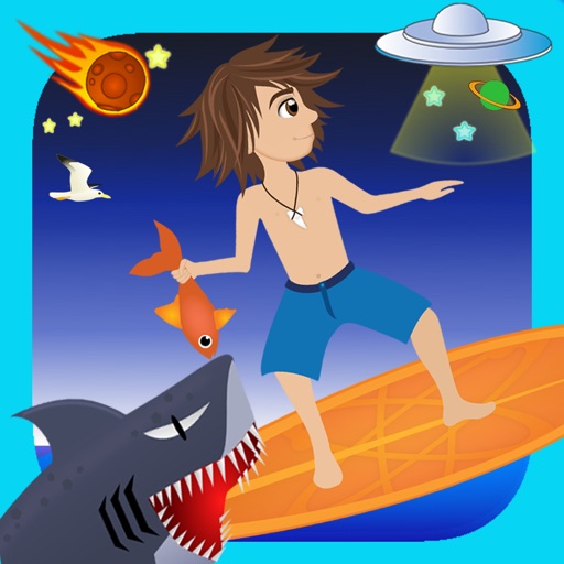 Space Surf : Shark Attack iOS App