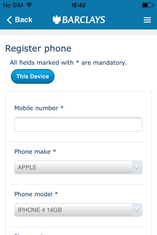 Barclays Phone and Gadget Cover Sign up screenshot 4