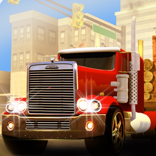 American Truck Cargo Delivery 3D Icon