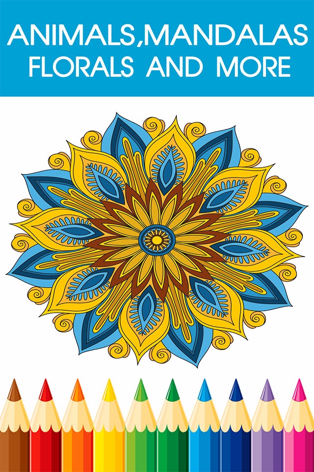 Adult Coloring Book - Free Mandala Color Therapy & Stress Relieving Pages for Adults 2 screenshot 3