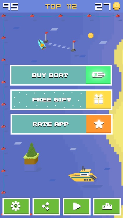 Pixel Bit Drift - Speed Boats Water Challenge screenshot-3