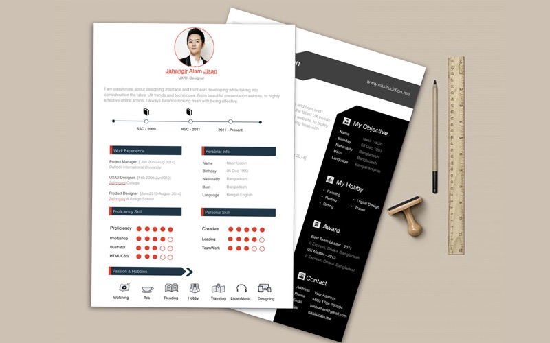 Resume Templates for Pages (by Kenny) thumbnail 1