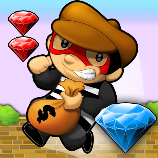 Diamond Runner ~ the best free jump and run bandit platform game with endless multiplayer levels Icon