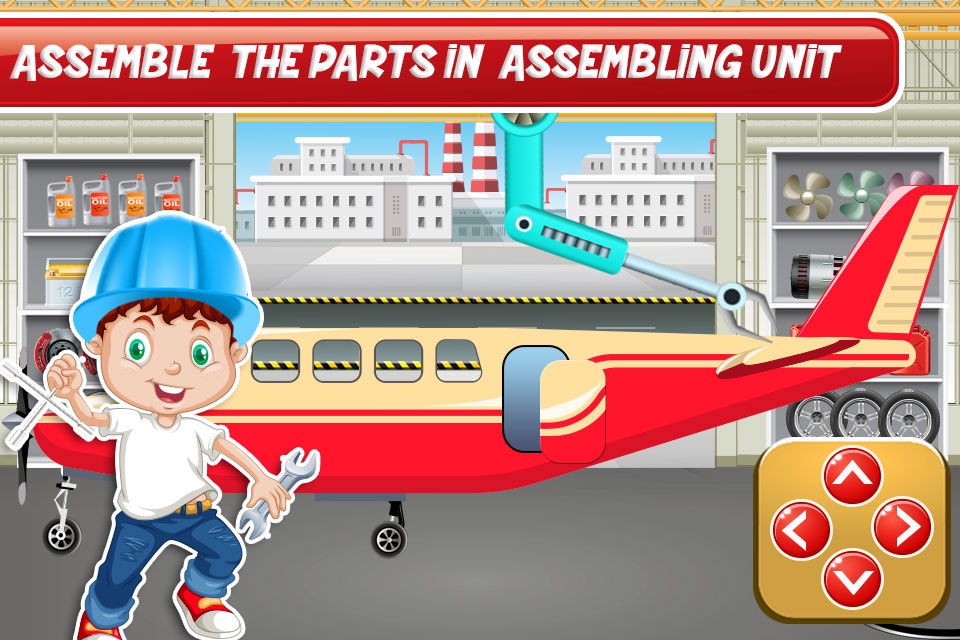 Airplane Factory & Mechanic Simulator kids games screenshot 3