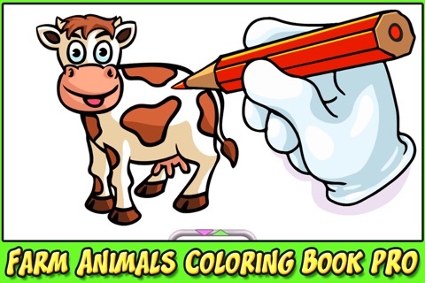 Farm Animals Coloring Book Pro - The creative paint and color animal how to draw app for kids and toddlers screenshot 4