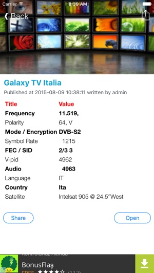 Italy TV Channels Sat Info(圖3)-速報App