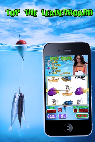 Anglers Angry Piranha Slots - Fishing Fanatics screenshot 4