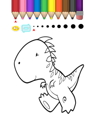 Kids Coloring Book - Cute Cartoon Dinosaur 1 screenshot 2