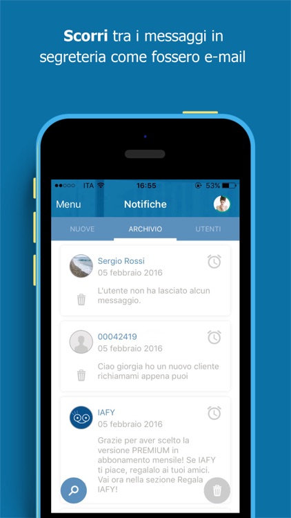 IAFY – Segreteria telefonica