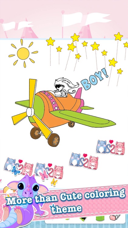 Plane Drawing Coloring Book - Cute Caricature Art Ideas pages for kids screenshot-3