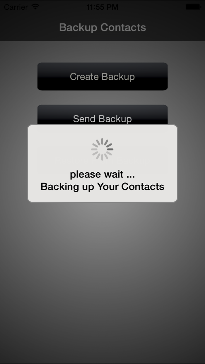 Backup of Contacts