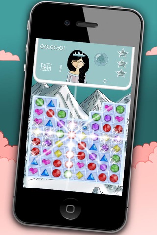 Ice Princess jeweled crush – funny bubble game for kids and adults screenshot 3