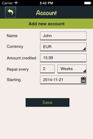Pocket Money Manager screenshot 4