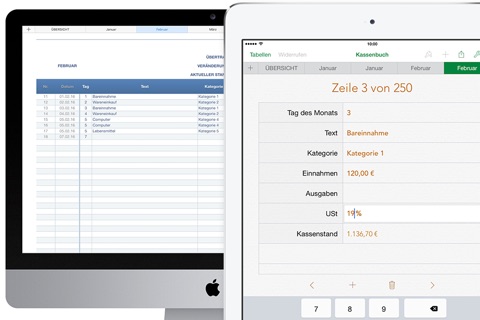 Kassenbuch 2016 für Numbers screenshot 2