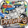 Drawing Desk Cartoon Cars : Draw and Paint Games to Coloring Book Edition