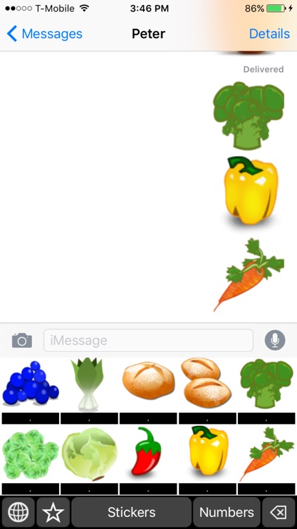 Vegetarian Emoji: Keyboard Stickers and Chat Icons