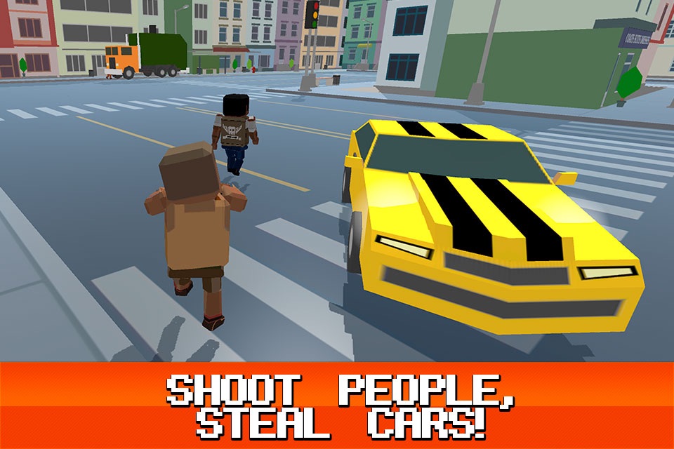 Pixel City: Crime Car Theft Race 3D screenshot 2