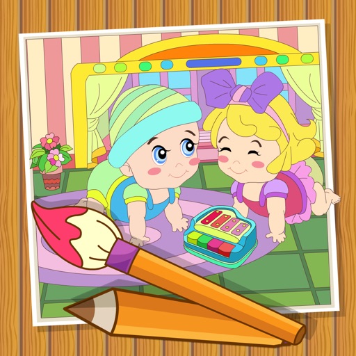 Coloringbook baby - Color, design and play with your own coloringbook baby Icon