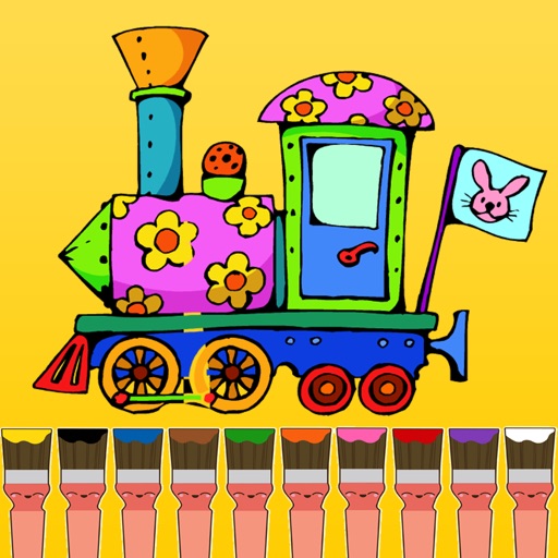 Train Coloring Book HD Fun Free For Kids and Kindergarten Learning Drawing and Painting Skill icon