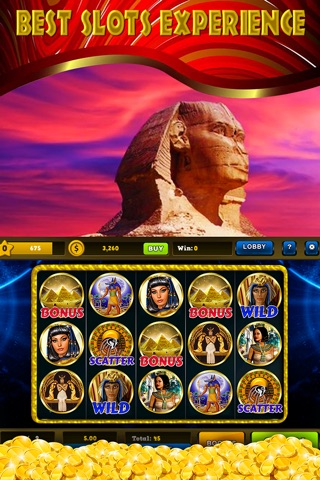 Queen of Egyptian Cleopatra Kasino Deluxe: Vegas Ultimate Video Slots Pokies Temples screenshot 3