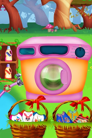 Dirty Pets Washing Laundry - baby animals Love & care Clothes Cleaning Games screenshot 2