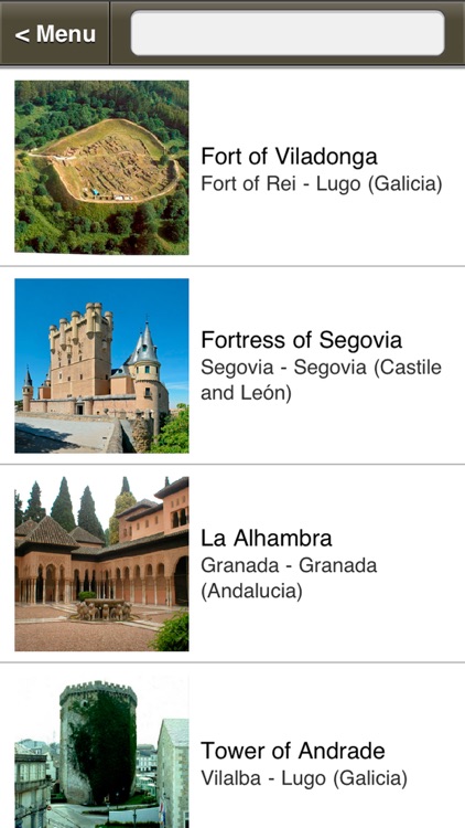 Visual Guide of Castles