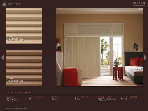 Graber Cellular Shades Sample Book screenshot 2