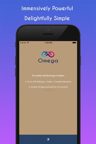 Omega Blocker: Ad free web browsing. Lightning-Fast Safari. screenshot 2
