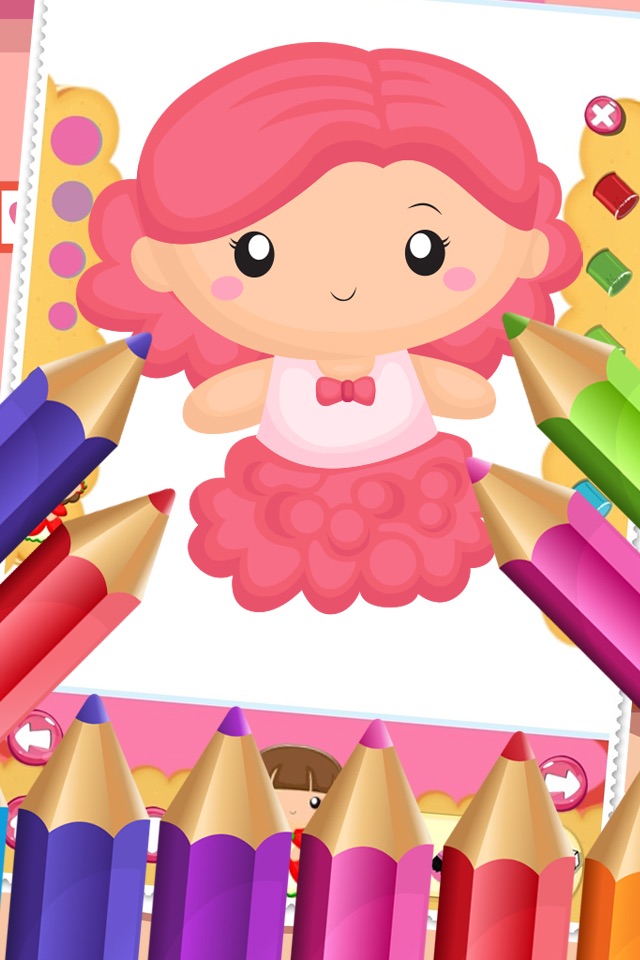 Little Princess Food Coloring World Drawing Story Kids Game screenshot 2