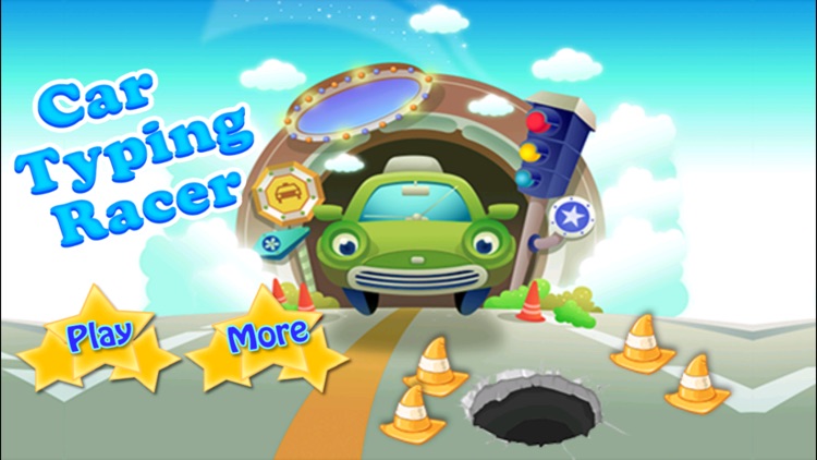 car typing racing - car games