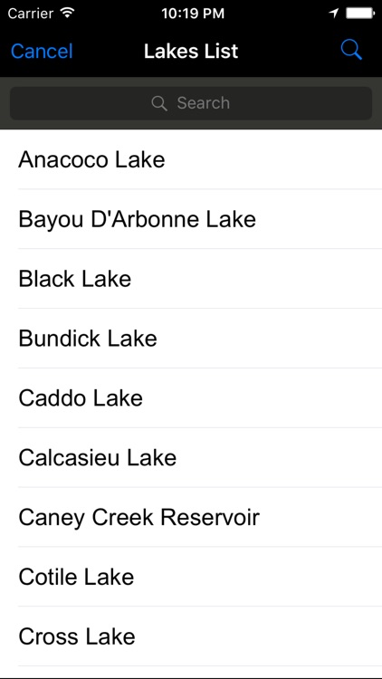 Louisiana-Mississippi: Fishing Lakes