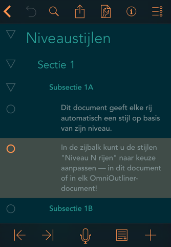 OmniOutliner 2 screenshot 3